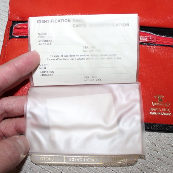 unused 1960s Renwick Chequebook Wallet Kisslock Coin Purse Nappa Leather Bifold - Picture 6 of 15